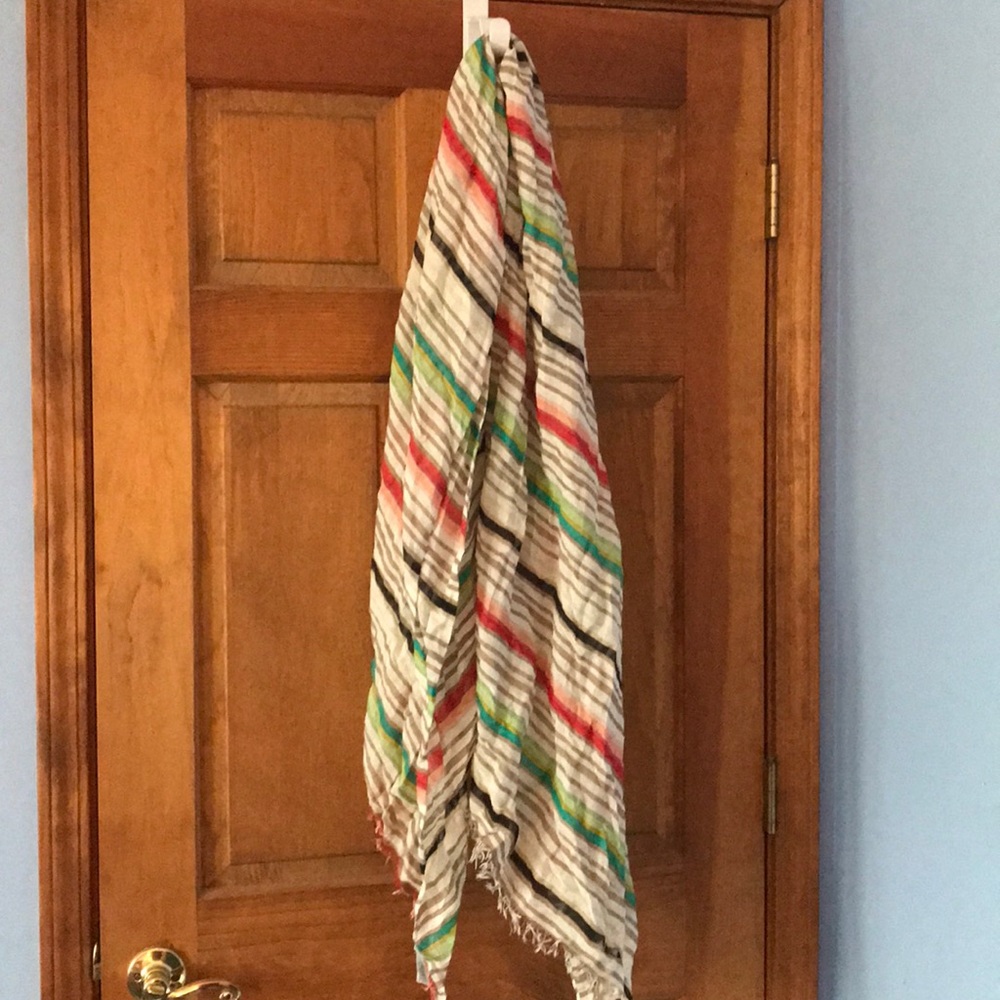 Missoni summer linen striped tropical scarf